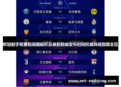 欧冠射手榜更新周期解析及最新数据发布时间权威说明指南全览 欧冠射手榜更新周期解析及最新数据发布时间权威说明指南全览